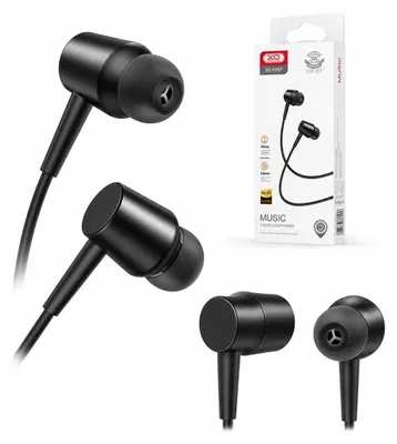 Zdjęcie produktu dla XO słuchawki przewodowe EP57 jack 3,5mm dokanałowe czarne