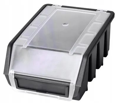 Immagine prodotto di Contenitore con coperchio incernierato misura 2 nero 11,5x16x7,5 cm