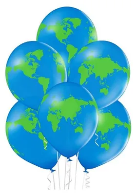 Produktbild von 6 Stück Runde Ballons aus Latex, 12 Zoll Durchmesser, Helium- und Luftgeeignet