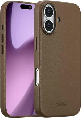 Zdjęcie produktu dla Accezz MagSafe Leather Backcover voor de Apple iPhone 17 - Coffee Brown