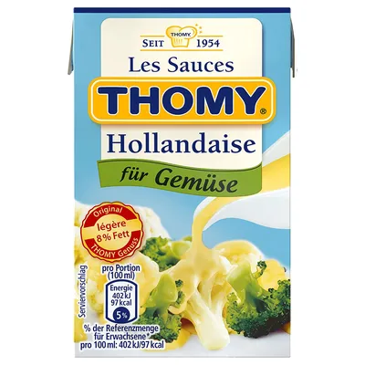 Obrázek produktu pro Thomy Les Sauces Hollandaise na zeleninu se sníženým obsahem tuku 250ml