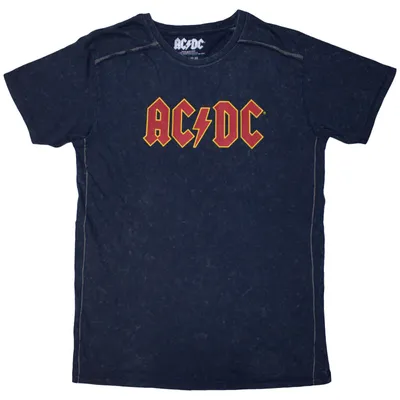 Zdjęcie produktu dla AC/DC Logo Wash Navy Blue XL Koszulka
