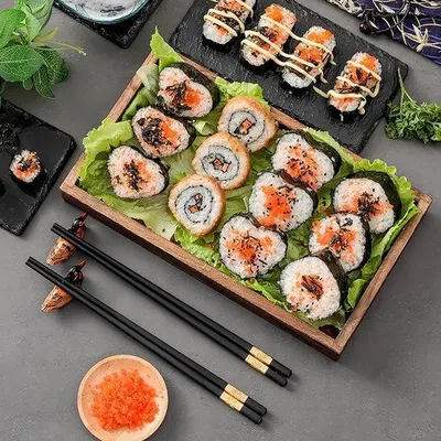 Produktbild von Melamin Sushi Schüsseln Set hochwertig