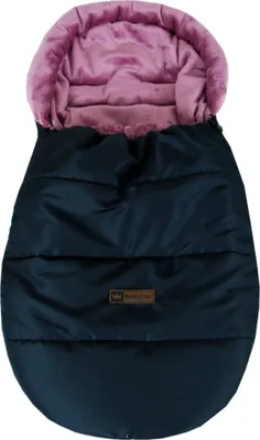 Produktbild von BABYLUX Fußsack Winterfußsack Kinderwagenfußsack Babyfußsack Kinderwagen "Cozy" K26 - Schwarz / Rosa
