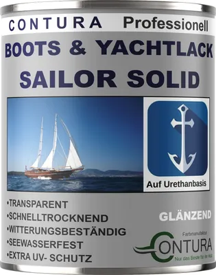 Produktbild von 750ml - Contura Boots- & Yachtlack Hochglanz Bootslack Holzlack Hartlack Klarlack – Glänzend