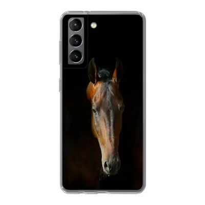 Produktbild von MuchoWow® Handyhülle Schutzhülle Hülle für Samsung Galaxy S21 Pferde - Tiere - Braun Silikon Softcase Handy Hülle - Softcase