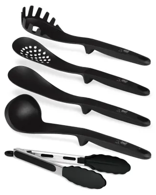Immagine prodotto di Set di pentole Berlinger Haus 5 pezzi - Nylon e plastica, manico morbido, nero opaco, ecologico, senza PFOA, piombo e cadmio, funzionale ed elegante