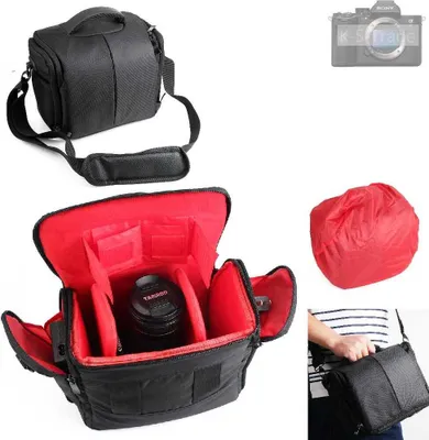 Produktbild von K-S-Trade Kompatibel mit Sony Alpha 7R V Kameratasche Fototasche Schultertasche Zubehör Tasche einteilbare Trennwänden für Systemkamera, DSLR DSLM