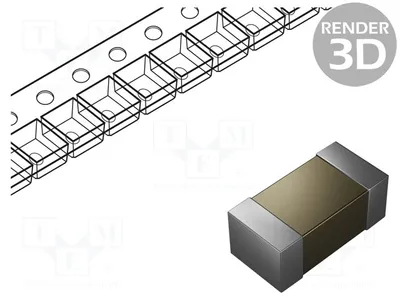 Produktbild von Kondensator: Keramik; MLCC; 100nF; 25VDC; C0G; ±10%; SMD; 1206 C1206X104K3GECAUTO Kondensatoren MLCC SMD 1206