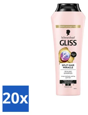 Obrázek produktu pro 20 kusů šamponu Gliss Kur pro poškozené vlasy, 400 ml – výhodná sada
