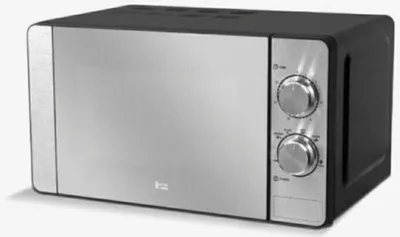 Produktbild von 20 L Mikrowelle Auftaufunktion Pizzafunktion Timer 6 Stufen schwarz Silber 700W