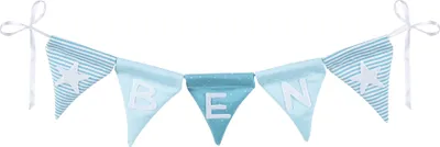 Produktbild von goki Buchstabenwimpelkette blau, mit 10 Wimpeln
