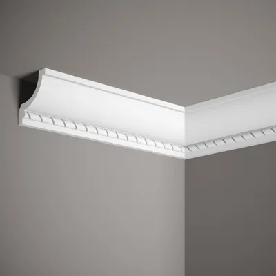 Produktbild von Mardom Deckenleiste MDA121 Profoam 76 x 70 x 2000 mm Weiß Stuckleiste bauchig
