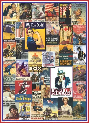 Produktbild von EUROGRAPHICS Puzzle Plakate aus dem 1. und 2. Weltkrieg 1000 Teile