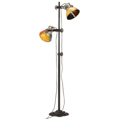 Zdjęcie produktu dla vidaXL Lampa podłogowa z 2 abażurami wielokolorowa E27