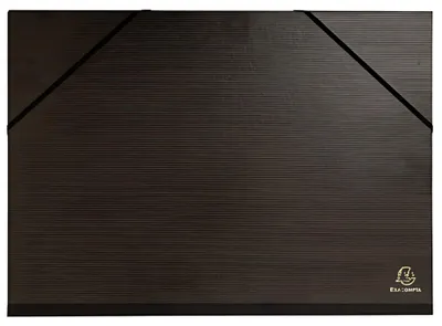Produktbild von Exacompta 548000E Zeichenmappe 32x45 cm schwarz Kraftkarton DIN A3 Gummizug