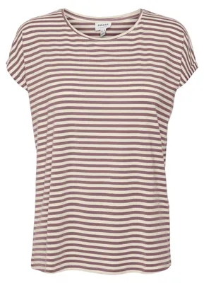 Immagine prodotto di VERO MODA, top da donna modello Vmava, tinta unita a righe, collezione Ga JRS Noos, colore: rosa "Nostalgia" con righe