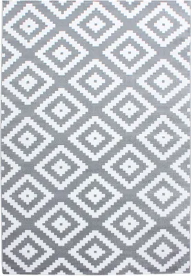 Produktbild von Kurzflor Teppich Pago rechteckig, Farbe: Grau, Größe:240x340 cm