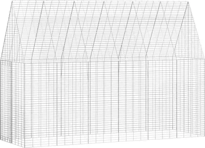 Obrázek produktu pro vidaXL Klec pro králíky stříbrná 300 x 100 x 210 cm Pozinkovaná ocel