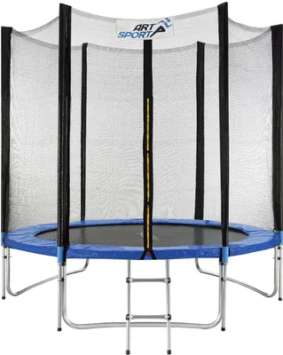Obrázek produktu pro ArtSport Venkovní trampolína Jampino Ø 244 cm - Zahradní trampolína s bezpečnostní sítí, žebříkem, - přijatelné