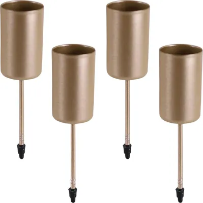 Produktbild von Metall Kerzenstecker Picks 4er Set gold Stabkerzen-Halter 2,3 cm