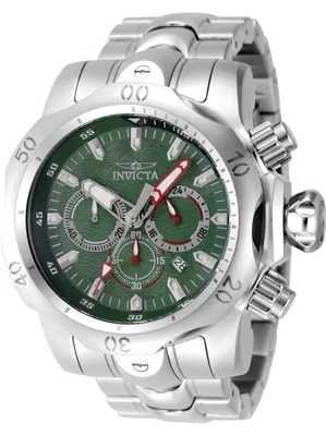Obrázok produktu pre Invicta Venom 47909 Pánske Hodinky - Quartz Hnutie - Nerezová Oceľ so Zeleným Ciferníkom - 54 mm