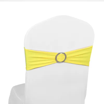 Stretch-Spandex-Stuhlhussen 100 Stk. Gelb für Hochzeit & Party