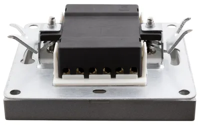 Obrázek produktu pro Křížový spínač McPower ''Shallow'' 250V/10A, pod omítku, připojení ke svorkám, antracitová barva