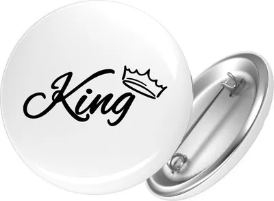 Produktbild von Huuraa Button King Krone 59mm rund mit Sicherheitsnadel Ansteckbutton Geschenkidee