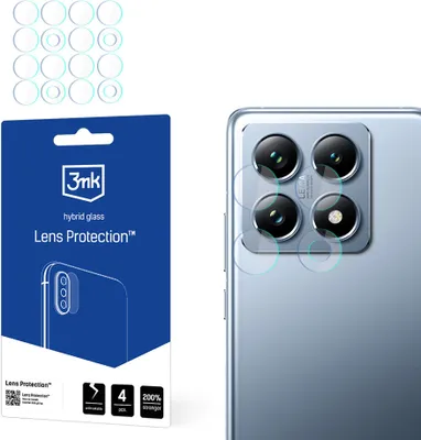 A product packaging for lens protection for a smartphone, with a smartphone showing the camera lenses.