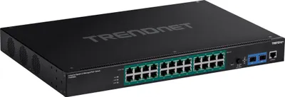 Produktbild von TRENDnet TI-RP262i 26-Port Industrial Rackmount PoE+ Switch Gigabit L2 Managed