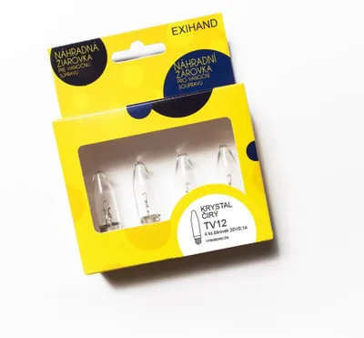 Imagen del producto de Empaque blíster con 4 bombillas, de cristal transparente, 20 V/0,1 A