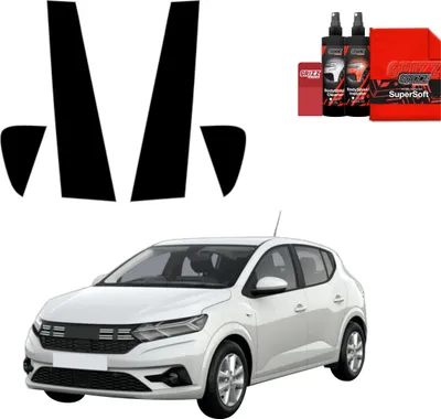 Produktbild von 4in1 Schwarze Grizz Protector schutzfolie für B-Säule - Dacia Sandero (2020-2024)