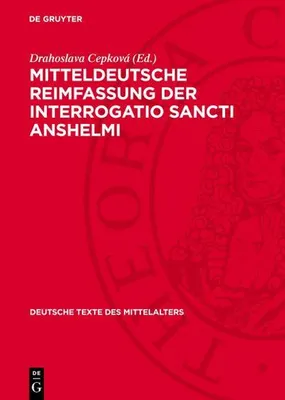 Produktbild von Mitteldeutsche Reimfassung der Interrogatio Sancti Anshelmi