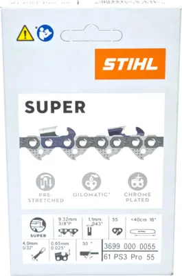 Zdjęcie produktu dla Piła łańcuchowa Stihl Picco Super 3 Pro (PS3 Pro) 3/8" P 1,1 mm 55 TG ( 36990000055 )