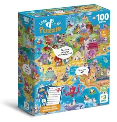 Produktbild von 100-teiliges Puzzle Look & Find Die Welt der Pinguine Dodo