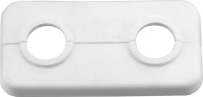 Produktbild von Doppel-Klapprosette 18mm weiß (2)