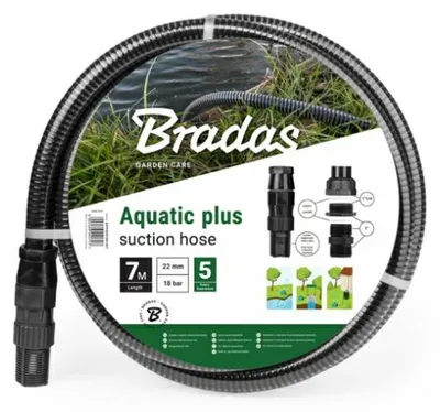 BRADAS Saugschlauch Aquatic Plus 7 m PVC mit Filter und Rückschlagventil