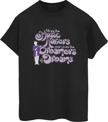 Produktbild von Willy Wonka - "Dreamers Text" T-Shirt für Damen BI47198 (4XL) (Schwarz)