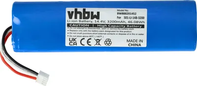 Produktbild von vhbw Akku kompatibel mit Ecovacs Deebot N8, N8 Pro, DX55 (T5 Neo) Saugroboter (3200 mAh, 14,4 V, Li-Ion)