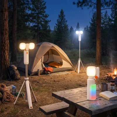 Productafbeelding van Led-campinglamp met statief, 2000 lumen, dimbare batterijlantaarn