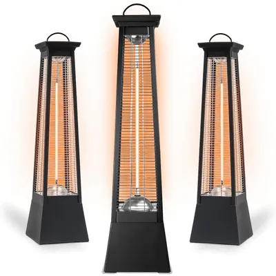 Produktbild von WALTER Professional Infrarot Standheizstrahler 2000 W, hochwertige Carbon-Infrarot Technologie, besonders schnell aufgeheizt, geräuschlos, Innen und Außen einsetzbar, Standheizung, perfekte Rundwärme