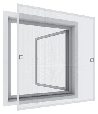 Produktbild von Rhino Insektenschutz Spannrahmen Fliegengitter Fenster Aluminium Weiß 100x120cm