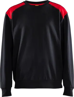Produktbild von Blakläder Sweatshirt 3580, Farbe:Schwarz/Rot, Größe:M