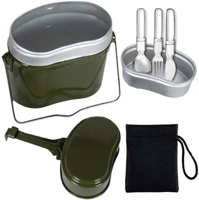 Productafbeelding van Bundeswehr Eetservies Outdoor met Opvouwbaar Bestek