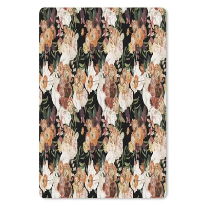 Produktbild von MuchoWow® Mauspad Mousepad Blumen - Braun - Muster 40x60 cm - Mousepads - Maus Mat - Pad - Mausunterlage - Schreibtisch Accesoire