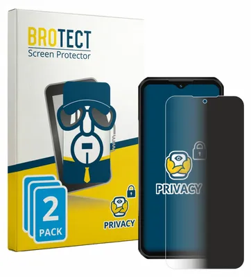 Produktbild von 2x BROTECT Sichtschutzfolie für Oukitel WP66 Anti-Spy Privacy Sichtschutz Blickschutz Folie Blaulicht-Schutz