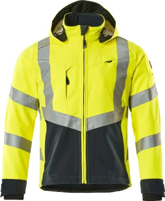 Produktbild von Mascot SAFE SUPREME Soft Shell Jacke Blackpool 15502-246-17010 Gr. L gelb/schwarzblau