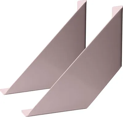Produktbild von Natural Goods Berlin Regalwinkel LICHTENBERG, Regalhalter, Metall, Wandmontage, Regalträger, Wandregal, schmal für Küche und Büro, 150mm Tiefe, Rosa, 2 Stück