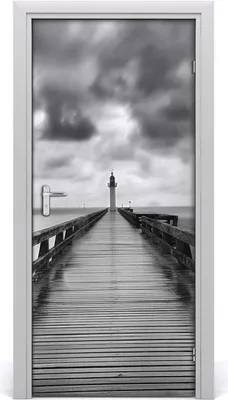Produktbild von Tulup Türaufkleber 95x205 cm Dekorative Aufkleber Selbstklebend Wasserdichte Tapete Abnehmbar Schlafzimmer Wohnzimmer Wohnkultur - Selbstklebende Leuchtturm